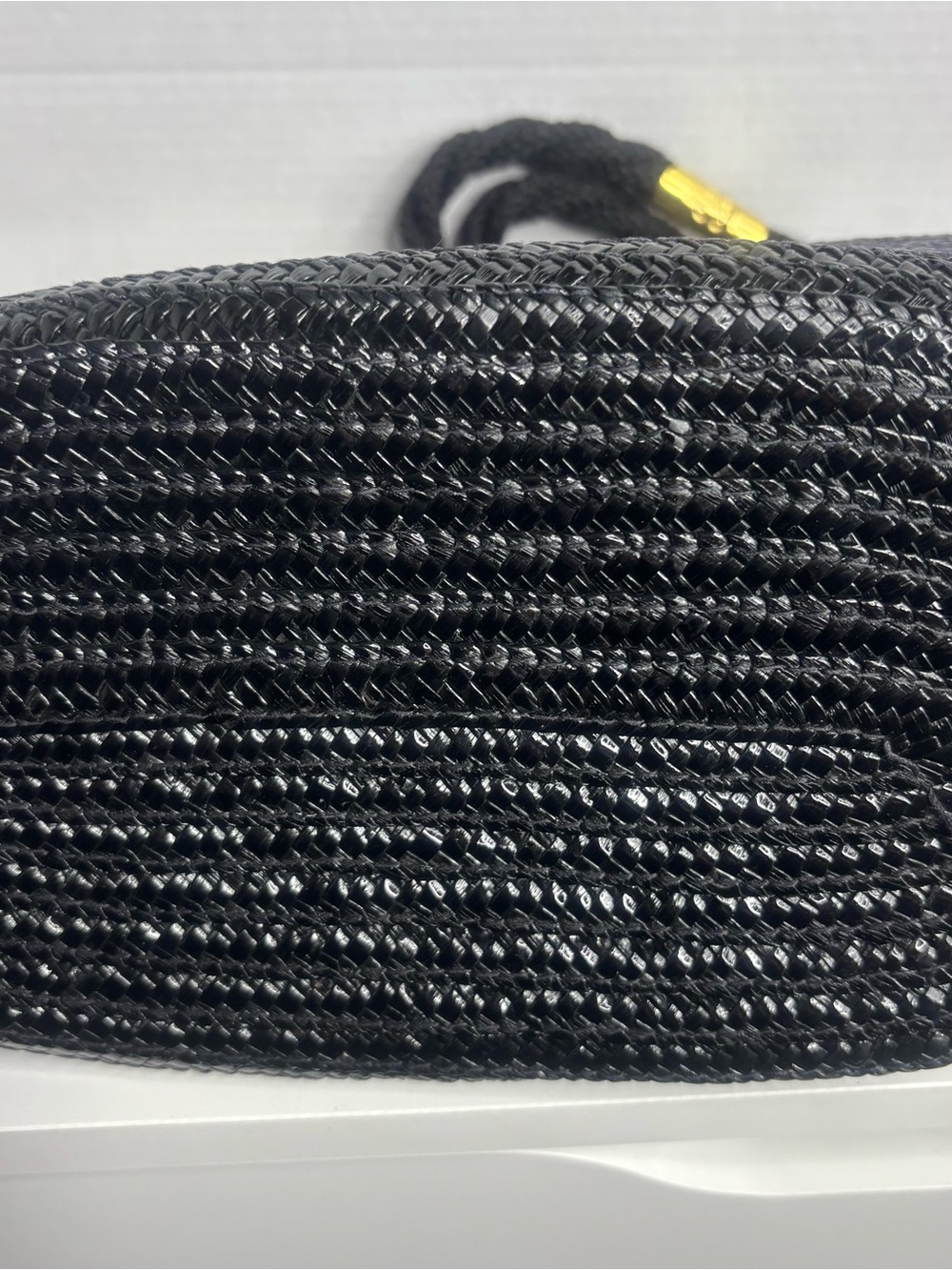 Black Woven Tote Bag - Classic Handheld Style - Picture 12 of 14